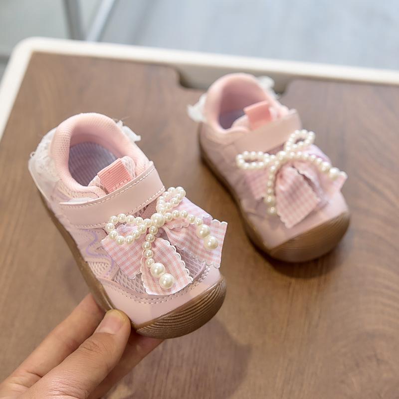 Cute Bowknot Soft Sole Anti Kick Princess Walking Shoes For Infant Baby Girls 16