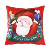 New Pillowcase Christmas Super Soft Red Simple Cute Santa Claus Print Cushion Home Cushion