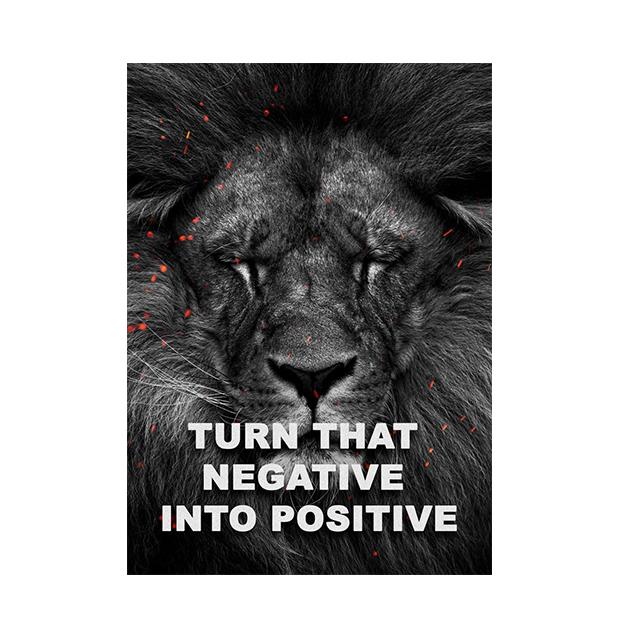 Lion and Tiger Motivational Text Posters Wall Art Canvas Prints Modern Animals Paintings Living Room Home Office Decor Pictures
