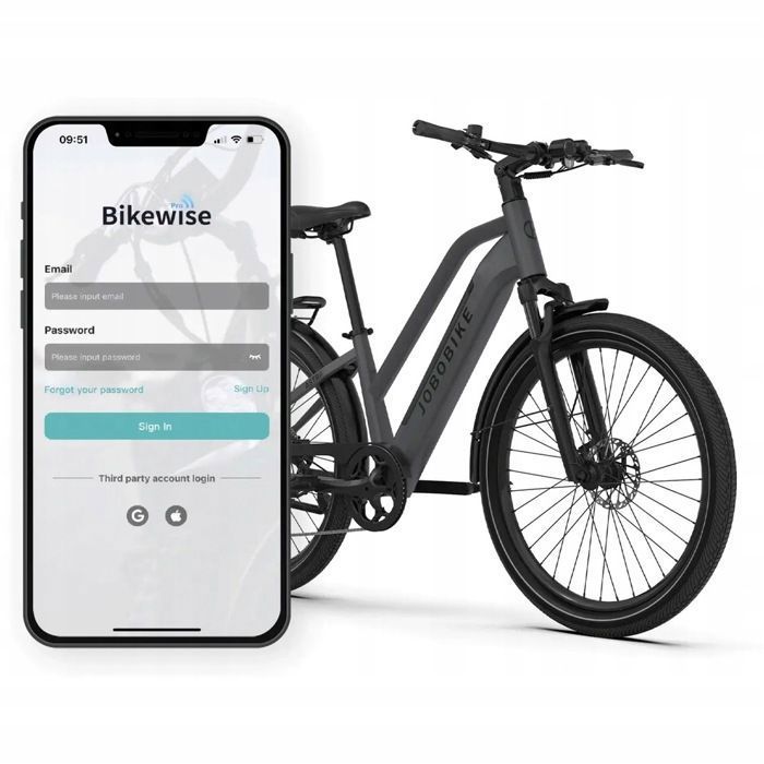 JOBOBIKE Astra - 250 W - 36 V - 15 Ah - Vélo électrique urbain - Roues de 27,5 pouces - Contrôlé par application