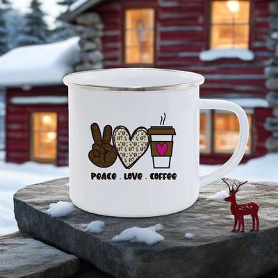 Valentine Gift Coffee Mugs For Couples Holiday Present Drinkware Breakfast Cup Pink Enamel Mug Love Milk Cups Romantic Funny Tea