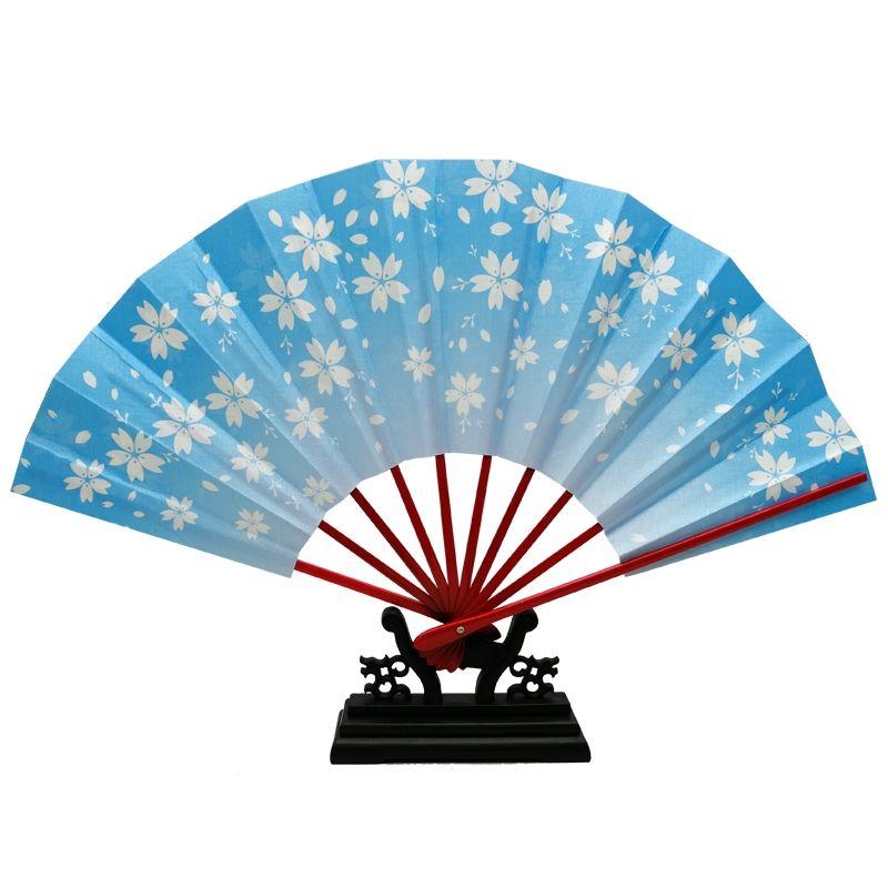 Ancient Chinese Style Golden Portable Folding Fan Bamboo Ribs Japanese Decor Stage Fan Girl Hanfu Dance Performance Hand Fan