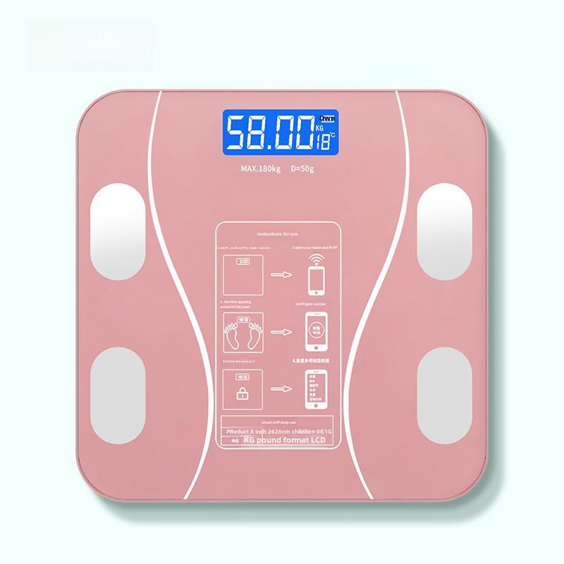 Smart USB Rechargeable Body Weight & Fat Scale for Home Use