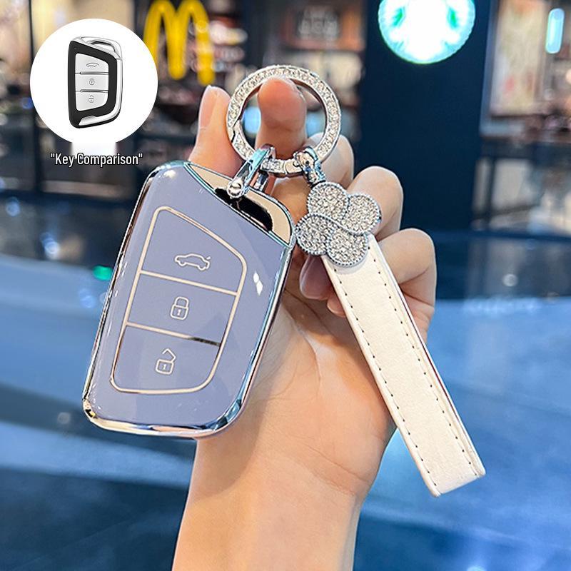 JAC Car Key Cover for Jiayue A5, X4, X7, iC5, iEVS4/7S/T8, and Ruifeng S4/S7/M6
