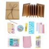 Mini Leather Paper Photo Album With Accordion Design 34 Foldable Pages And Elastic Tie For Secure Photo Storage