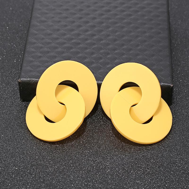 New Popular European and American Style Chain Acrylic Earrings, Simple and Trendy Earrings