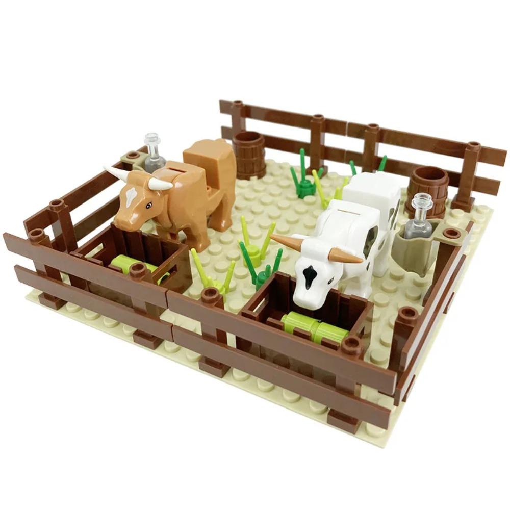 

MOC Ферма Конюшня Коровник Овчарня Овцы Животные Кирпичи Модель Строительные Блоки Игрушки для Детей Рождественские Подарки