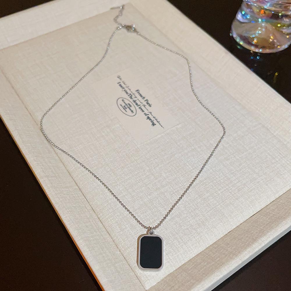 Elegant Titanium Steel Necklace: Chic, Durable, Non-Fading Design for Women