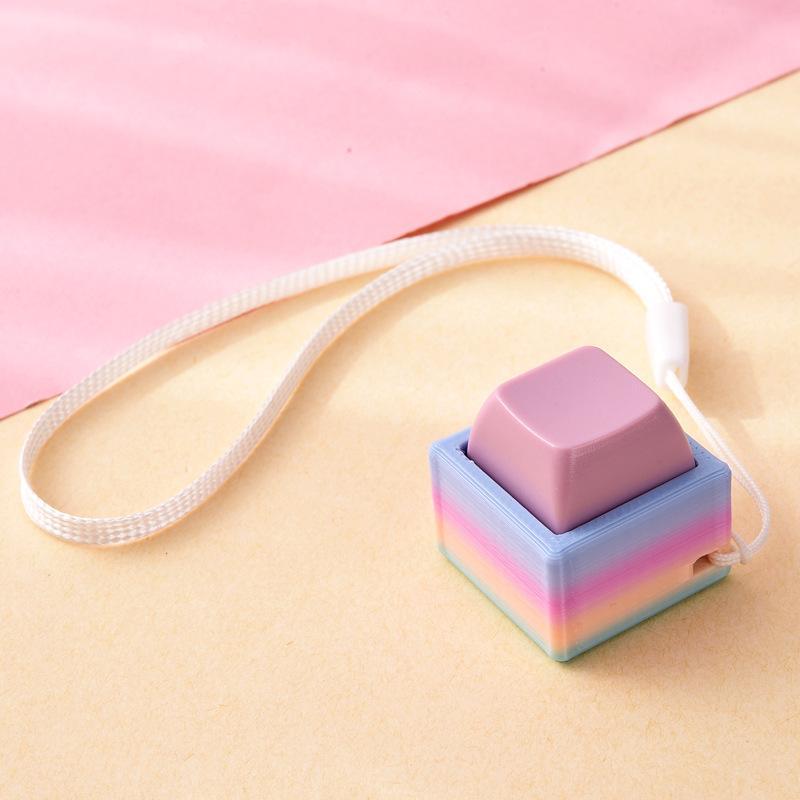 Portable Pocket Stress Relieving Toy with Button Lanyard Anxiety Alleviation for Daily Commute Travel Gifts
