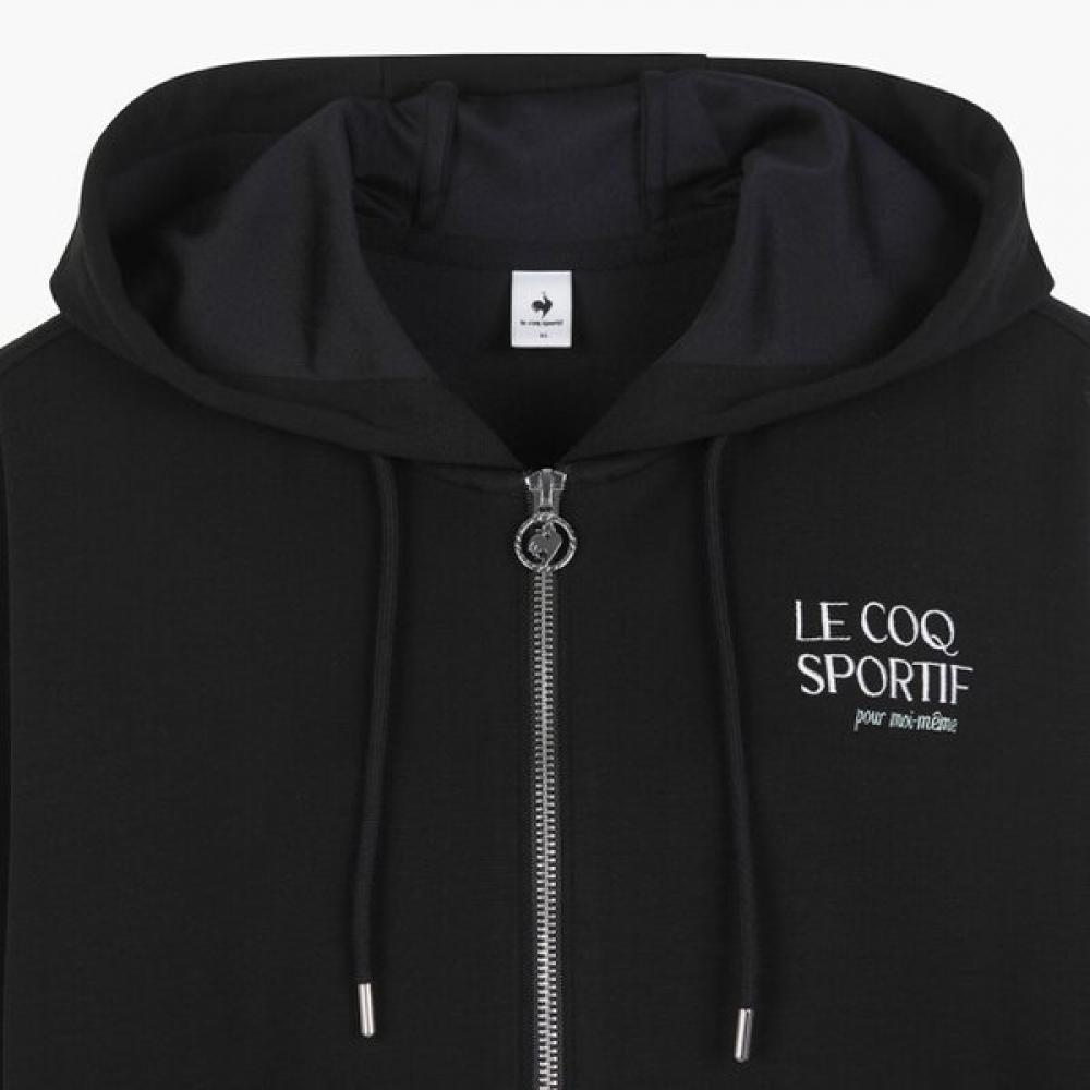 Le Coq Sportif Women doubLe Tension Hooded Zip Up Black Qp122oft11