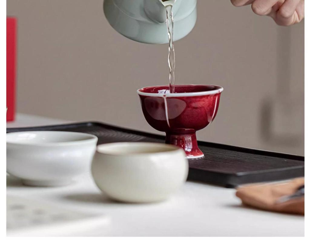 Palace Museum Five Famous Kilns Tea Cup Gift Set for Elders, Clients, Teachers, Dad's Birthday, New Year