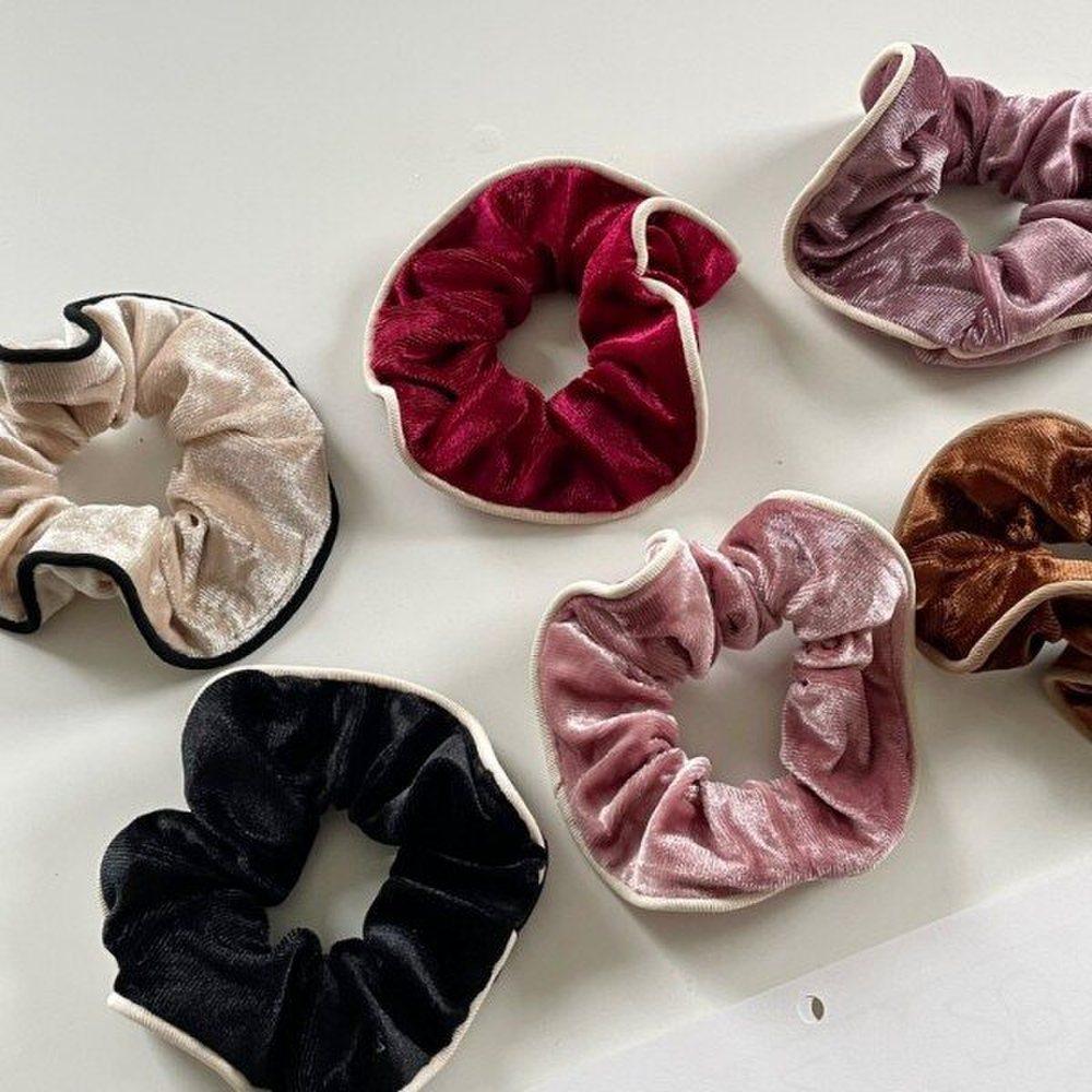 

Мно отечественного производства бархатная линия зимняя повязка для волос повязка для волос резинка dark pink