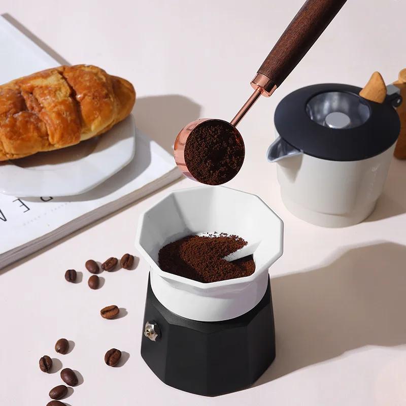 Mocha Pot Powder Dispenser New Type of Coffee Pot Powder Ring Non pressure Rotating Flat Plate Quick Powder Dispenser 1PC