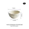 Hand-Painted Floral Tableware: French Countryside Plate & Lace Ceramic Rice Bowl