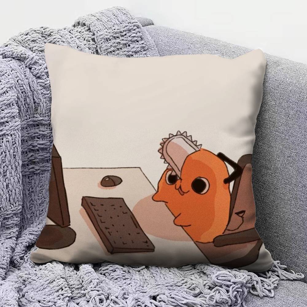 Pochita Chainsaw Man Home Sofa Cushion Covers And Aecorative Custom Pillow Covers