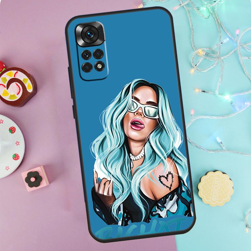 

Singer Karol G Case For Xiaomi Redmi Note 14 13 9 10 11 12 Pro 9S 10S 11S 12S Redmi 13C 10C 12C 14C Cover Redmi Note 13 Pro 4G