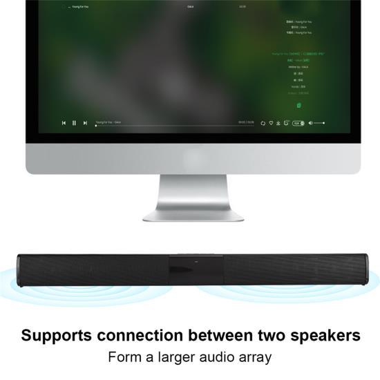 BS‑28B Bluetooth-Lautsprecher Kabelloser TV-Stereostreifen Speicherkarte Soundbar (Fernbedienung mit )