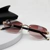 Blue Light Blocking Eye Protection Presbyopia Glasses Frameless Diamond Trimmed Reading Glasses High-definition Eyeglasses