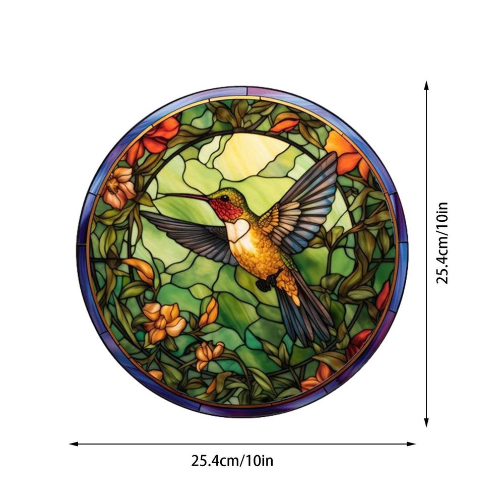 Hummingbird Window Decals Non-Adhesive Warning Sticker Double-Sided Design Decoration Tool For Home School Dormitory And Hotel