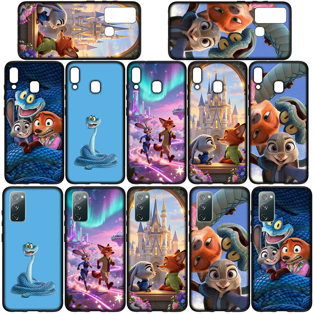 Für Samsung Galaxy S25 S24 S23 iPhone 17 16 15 Xiaomi Redmi Note 14 13 12 11 Plus Pro Max A57 Hülle Judy Zootopia 2 Nick Garys Anime OPPO Huawei Cover
