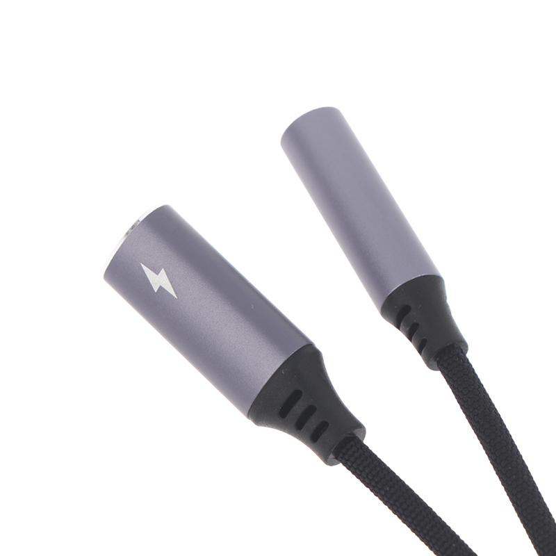 2 In 1 Usb C To 3.5Mm Headphone And Charger Adapter Pd 60W Quick Charging Cable Aux Jack Adapter For Mobile Phone Pad