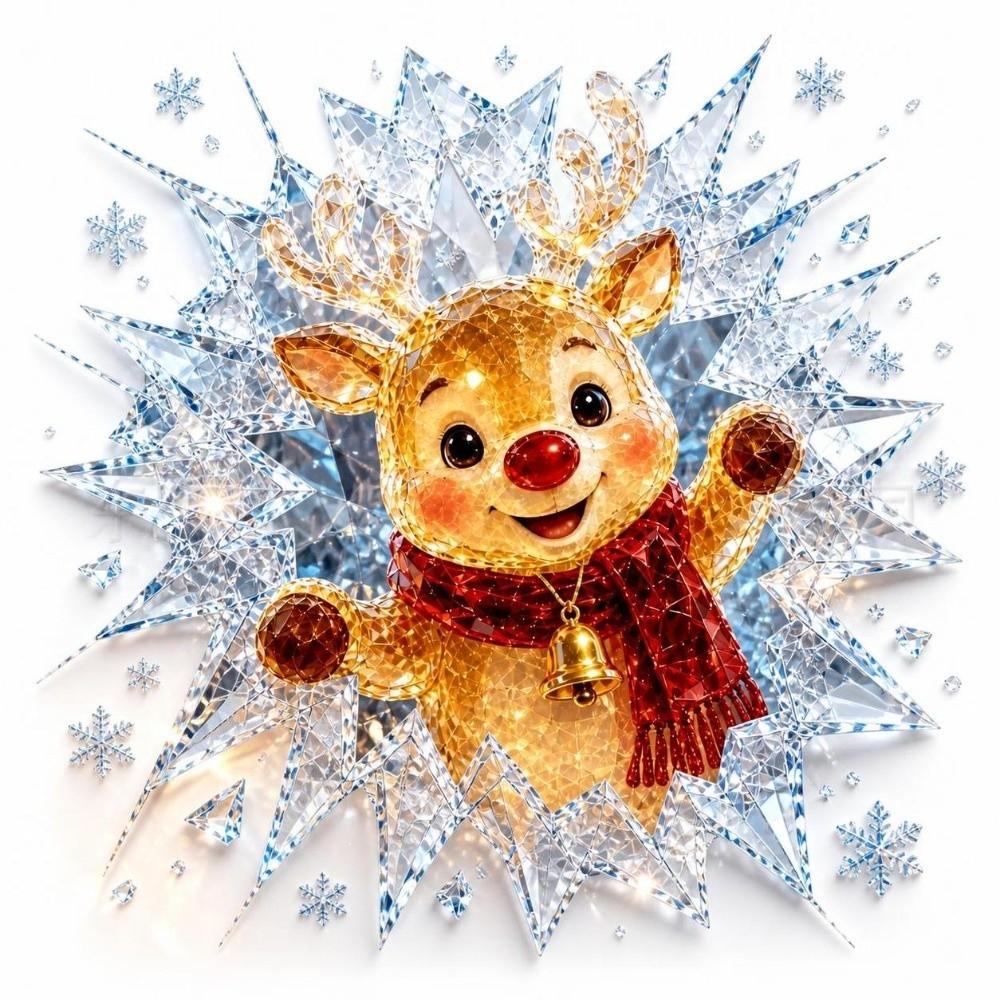 Broken Glass Effect Christmas Window Clings 3D Visual Effect Holiday Window Clings  Holiday Season