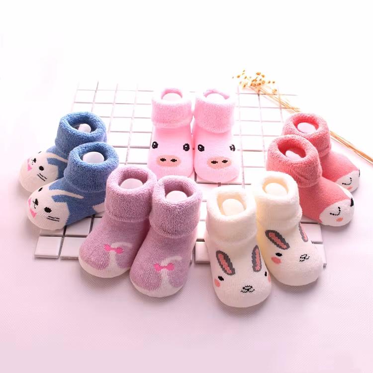 

5Pairs/Set Baby Toddler Socks For Girls Boys Winter Infant Toddler Thick Terry Warm Kids Boy Girl Socks Print Socks For Newborn S