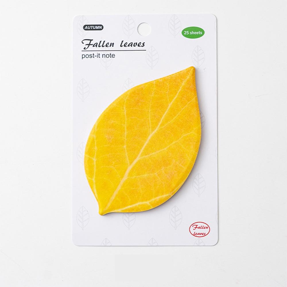 New DIY Leaf Sticky Notes Self-Adhesive 25 Sheets/Book Leaf Paper Pad Plant Leaf Stickers