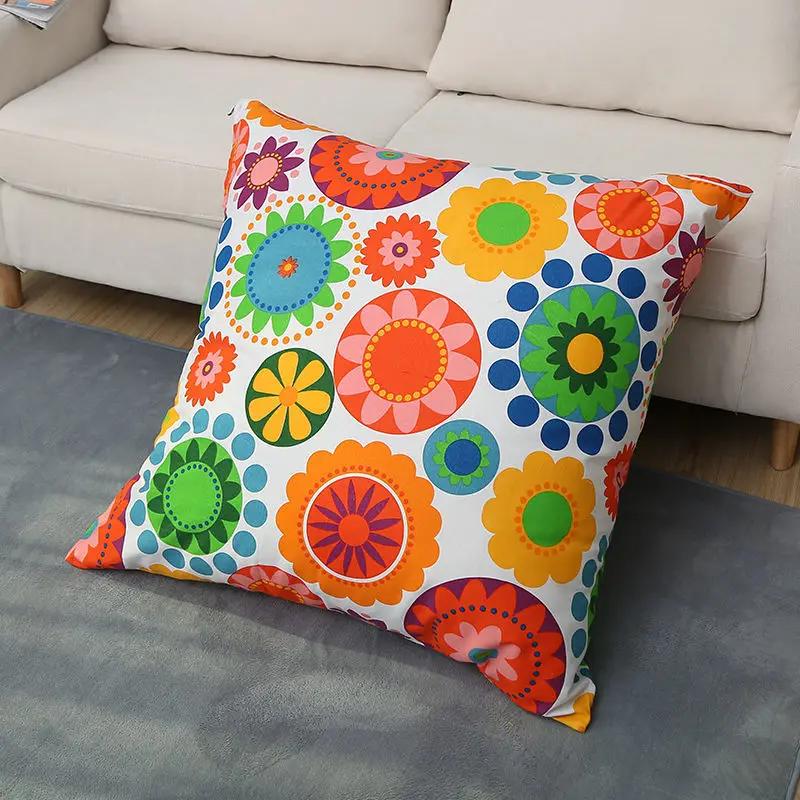 Floral Series Printing Pattern Decoration Home Pillowcase Square Office Cushion Cover