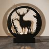 Christmas Gift Iron Christmas Tealight Holder 3.74x4.06x2.36in Deer Iron Candle Holder Black Holiday Candle Holder Table Decor