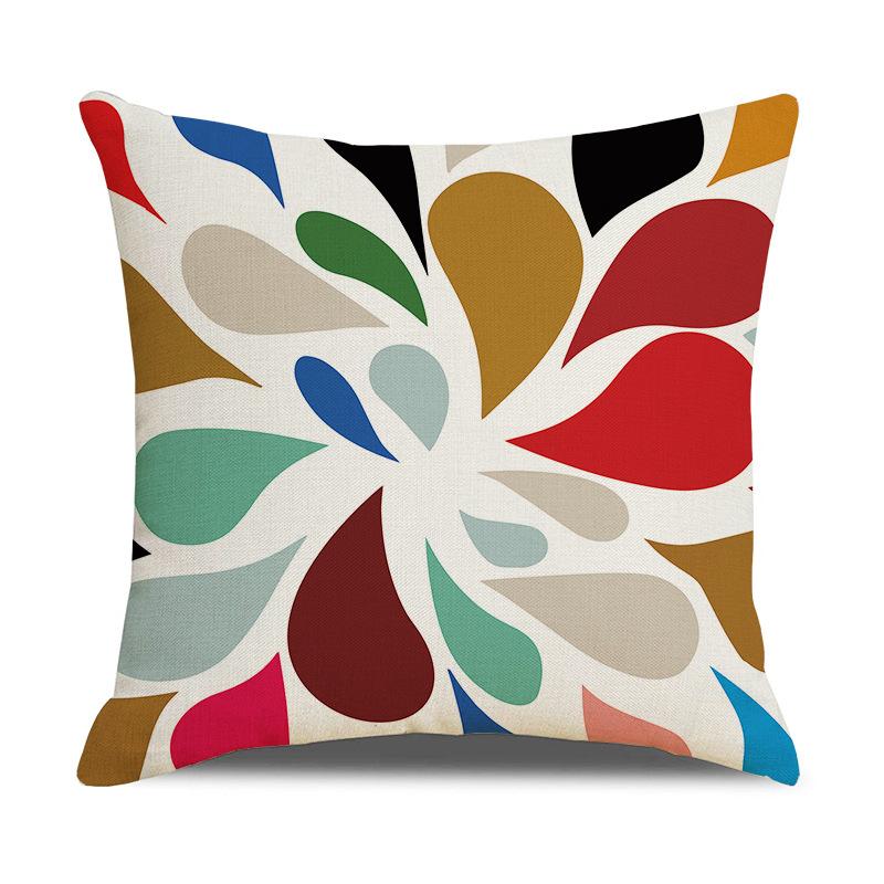 New Home Soft Decoration New Color Geometric Sofa Linen Pillow Cushion