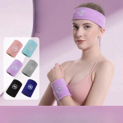 Sports Headbands Basketball Towel Wrist Wraps Sweat Absorbing Wrist Wraps for Running Soccer Yoga Hair Bands Wrist Wraps