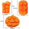 3 Piece Silicone Halloween Ghost Pumpkin Baking Mold Set Non Stick Chocolate Jelly Fudge Cake with Skull Bat Ghost Shape