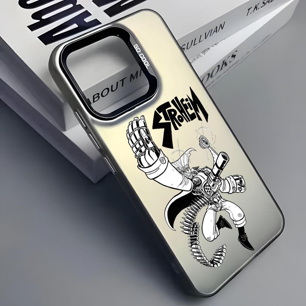 Anime Cool J-Jojos Phone Case For iPhone 16 15 14 13 12 11 Pro Max Grey Black Matte Laser Metallic Aurora Funda