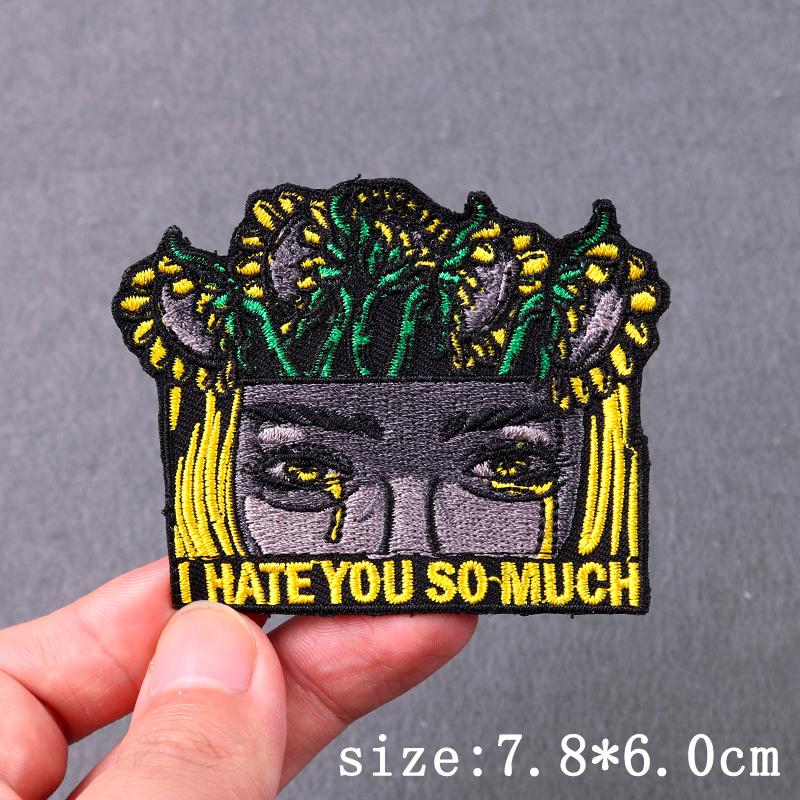 Demon Skull Patch Iron On Embroidery Patches For Clothing Thermoadhesive Patches For Clothes Hip Hop Punk Patch Stickers Badges