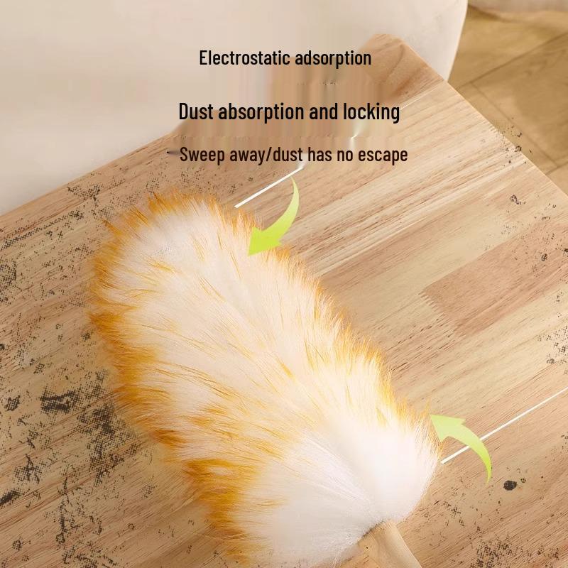 Electrostatic Wool Duster for Spring Cleaning - Removes Dust from Household Surfaces and Ceilings