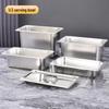 Rectangular Stainless Steel Food Pan with Lid