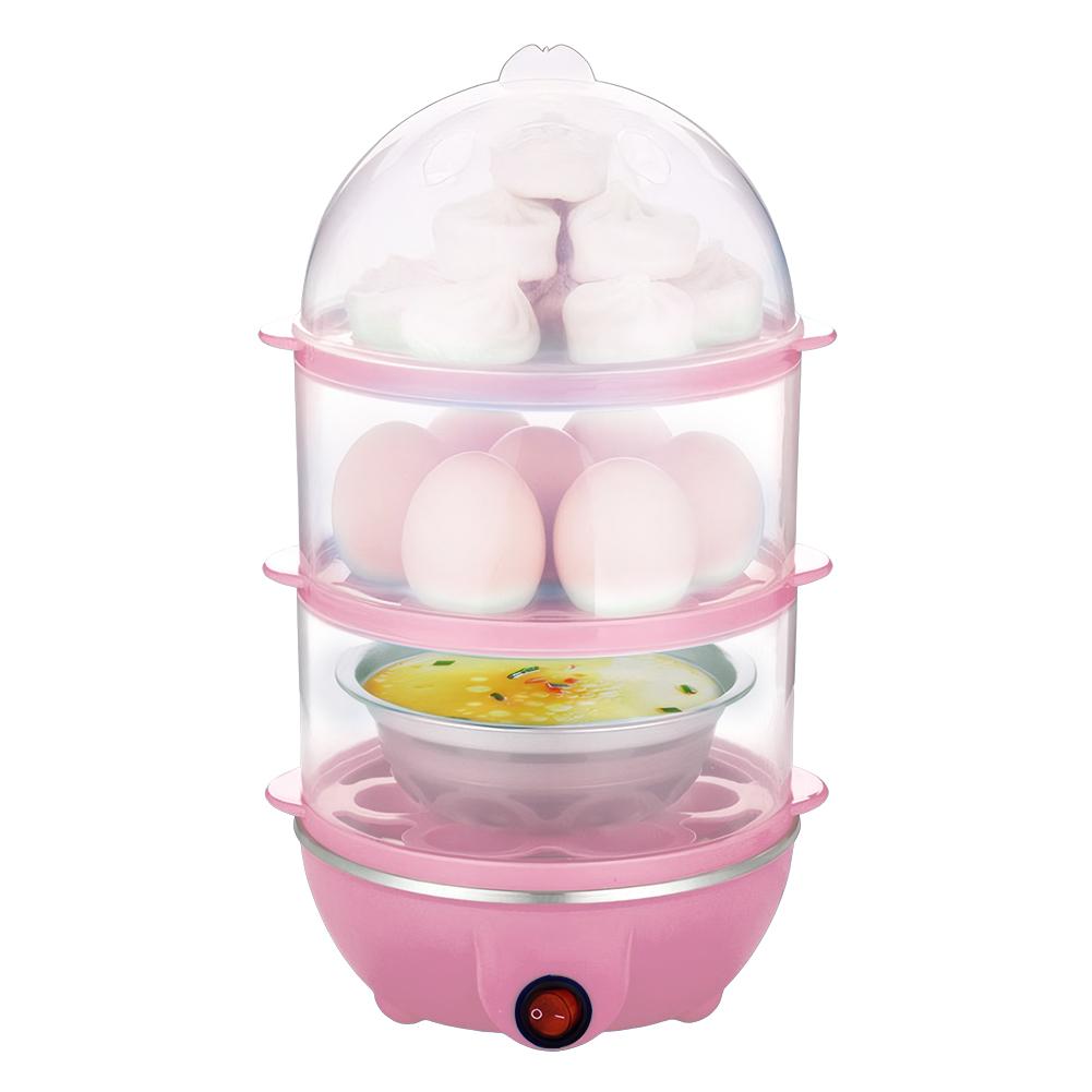 110V/220V Electric Multi-Function Egg Steamer Cooker Rapid 2/3 Layer Kitchen Machine for Cooking Eggs Milk Corn Steamed Boiler