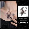 5Pcs Waterproof Temporary Tattoo Stickers For Halloween Body Decor Spider Fake Tattoo For Women Men Hand Neck Cosplay Makeup