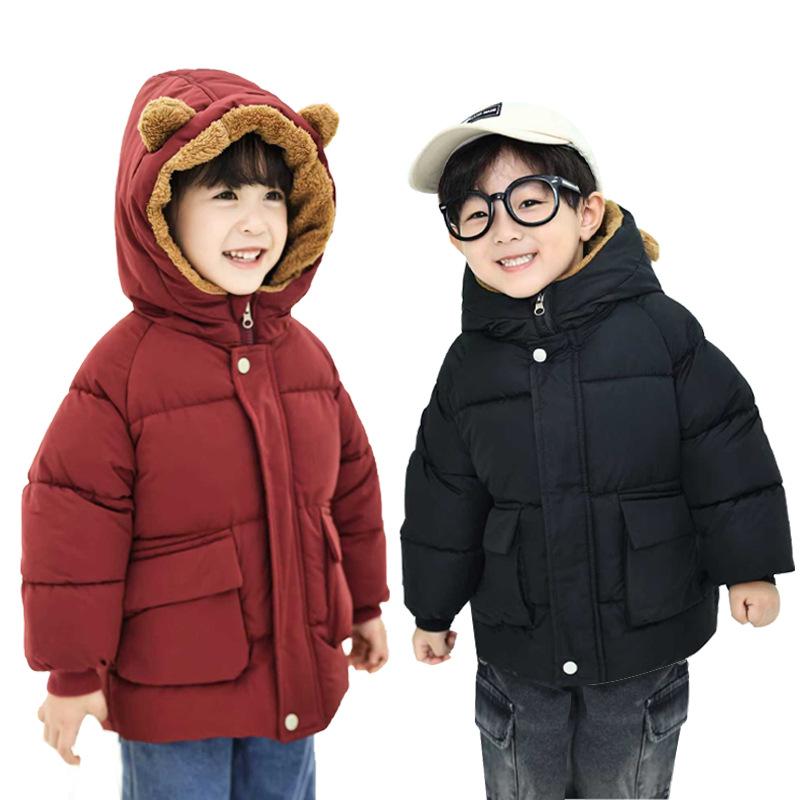 Children's Cotton Coats for Boys and Girls, Baby Cotton Coats, Children's Down Jackets, Plush and Thick Short