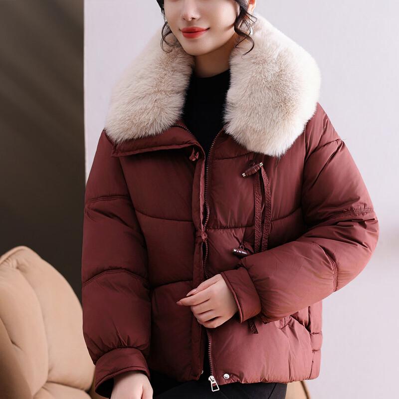 YUZHAOLIN Women s Winter Hooded Padded Mid-Length Coat XL