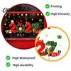 Holiday Party Decorations 2027 Christmas New Year Window Clings, Santa Reindeer Gift Ball Static Easy Installation Stickers Decals, PVC Removable