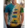Nuova T-shirt Estiva Moda Uomo Personalità Semplice Fantasia Stampata Top da Uomo