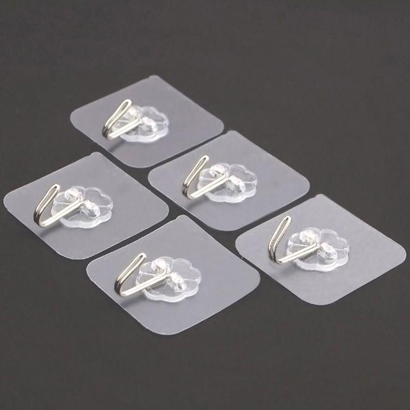 Car Floor Mat Fixing Clips, No-Drill Fasteners, Anti-Slip Detachable Trunk Mat Invisible Clips, Anti-Shift Transparency(30 Silk Transparent Small Hook)