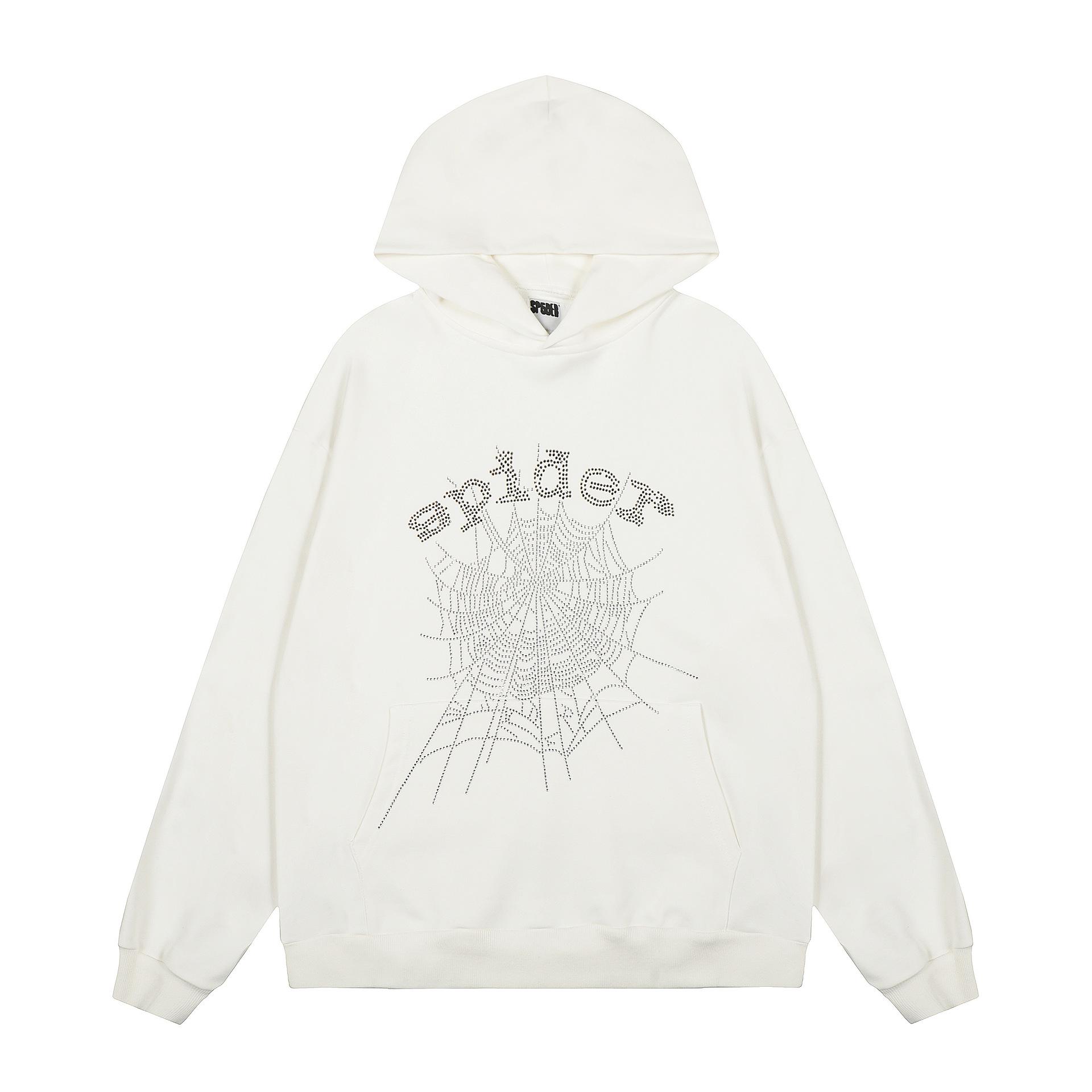 

Sp5der 555555 Американский уличный стиль Велюровая толстовка с оригинальной биркой Small белый