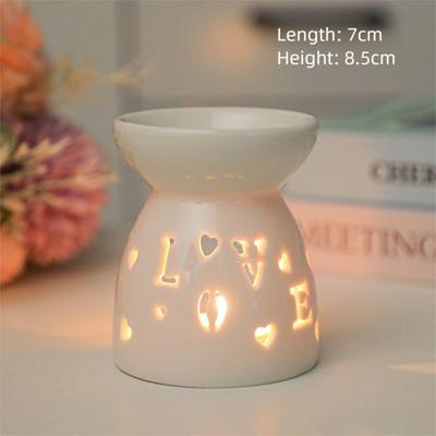 Creative Ceramic Candle Holders Hollow Essential Oil Burners Incense Lamps Aroma Burner Handicrafts