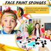 ABBY- Bureți pentru Pictură Facială Bureți Negri pentru Pictură Facială Densitate Înaltă Pentru Lucrări Artistice Și Vopsea Corporală (24 Petale + 24 Semilună) Usor de