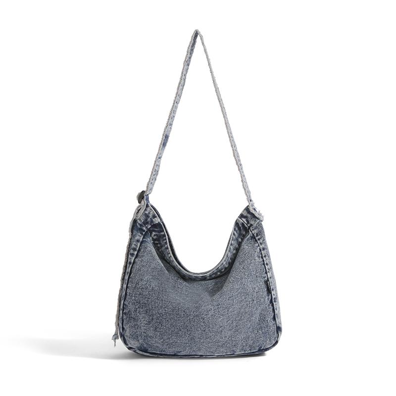 

Vintage Denim Crossbody Bag Women Commuter Shoulder Bag Messenger Bag світло-синій колір