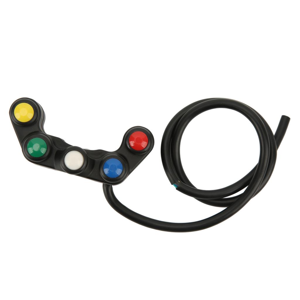 Motorcycle 5 In 1 Switch Control Handlebar Electric Tricycle 5 Color Horn Headlight Handlebar Switch Universal