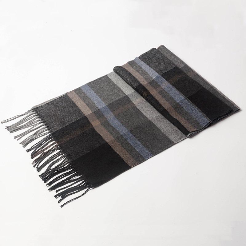 Men's Autumn & Winter Imitation Cashmere Plaid Scarf & Shawl
